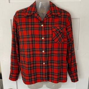 50’s Deacon Brothers Canada Viyella Royal Stewart Plaid Bitton Down Shirt M